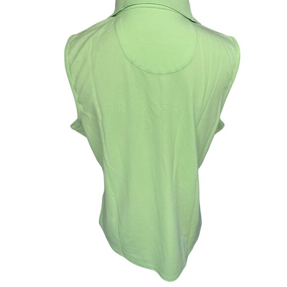 Greg Norman Womens Sleeveless Lime Green Polo Shirt XL Lightweight Golf Top - Picture 4 of 8